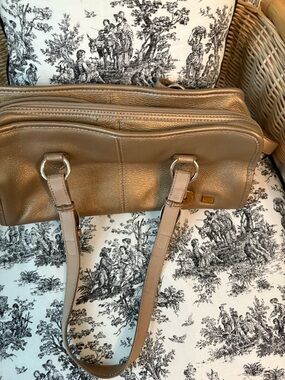 Metallic Gold Leather Shoulder Bag
The Sak